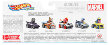 Hot Wheels Racerverse, Set Of 5 Die-Cast Hot Wheels Cars With Marvel Characters As Drivers - Imagem 6 de 6