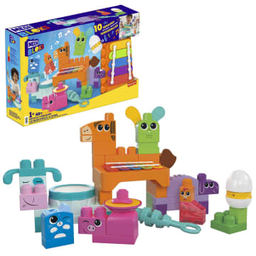 MEGA BLOKS Fisher Price Musical Farm Band Sensory Block Toy (45 Pieces) For Toddler