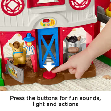 Fisher-Price Little People Farm Toy, Toddler Playset With Smart Stages Learning Content