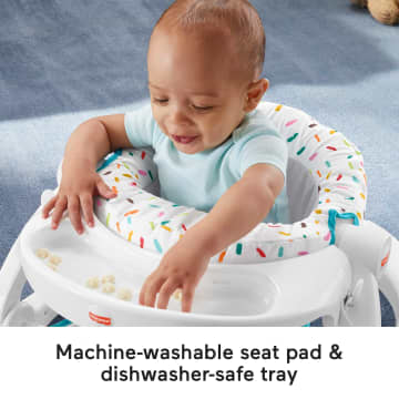 Fisher-Pricedeluxesit-Me-Up Floor Seat Portable Baby Chair With Toy Bar, Rainbow Sprinkles