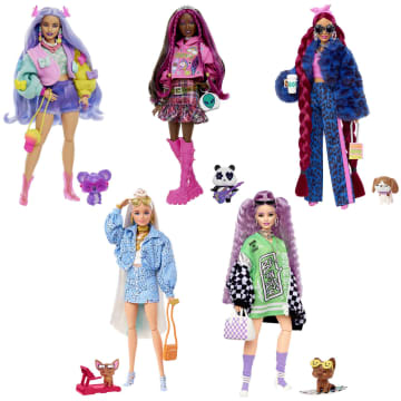 Barbie Extra Muñeca Cabello Lavanda y Clips de Mariposa