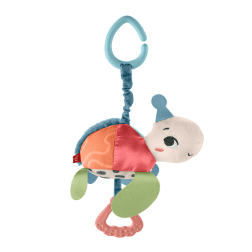 Fisher-Price Planet Friends Sea Me Bounce Turtle Baby Stroller Toy With Sensory Details Newborns - Image 1 of 6