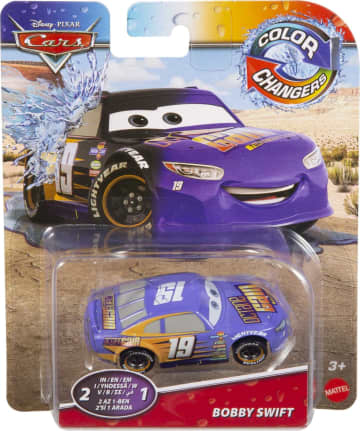 Cars de Disney y Pixar Vehículo de Juguete Bobby Swift Color Change