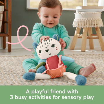 Fisher-Price Planet Friends Spotting Fun Snow Leopard Baby Sensory Toy - Image 3 of 6