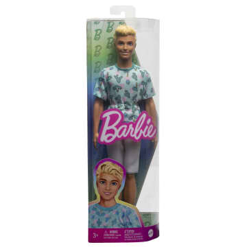 Barbie Fashionistas Ken Poupée 211, Cheveux Blonds, T-Shirt Cactus - Image 6 of 6