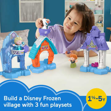 Disney Frozen Snowflake Village Little People Toddler Playset With Anna Elsa & Olaf Figures