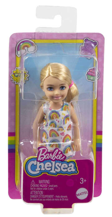 Barbie Chelsea Doll, Small Doll With Red Hair in Pigtails & Blue Eyes in Removable Bumblebee Dress