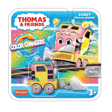 Thomas & Friends Sandy Toy Train, Color Changers, Push Along Diecast Engine For Preschool Kids - Imagen 6 de 6