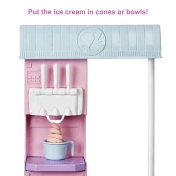Barbie Ice Cream Shop Playset With 12 in Blonde Doll, Ice Cream Shop, Ice Cream Making Feature & Realistic Play Pieces