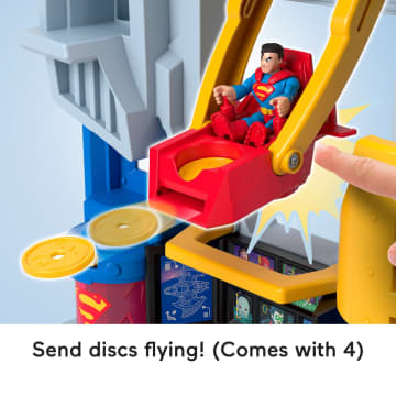 Imaginext DC Super Friends Ultimate Headquarters Playset With Batman Figure, 10 Piece Preschool Toy - Imagen 5 de 6