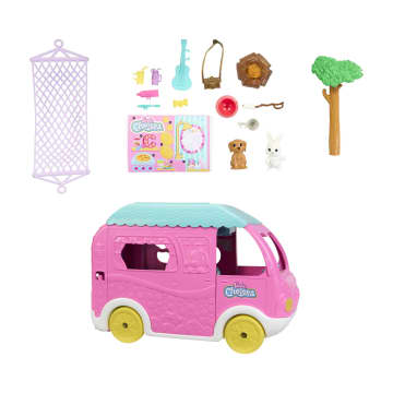 Barbie-Camping-Car 2 en 1 de Chelsea-Coffret