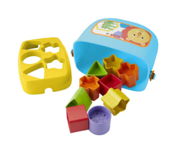 Fisher-Price Baby's First Blocks With Storage Bucket, Learn Shapes And Sort.
