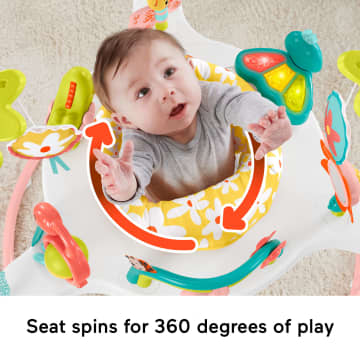 Fisher-Price Baby Bouncer Blooming Fun Jumperoo Activity Center With Music & Lights