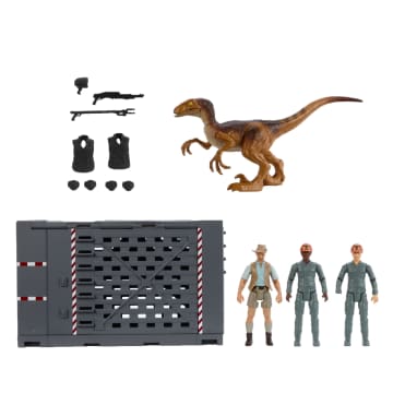 Jurassic World Legacy Collection Jurassic Park Velociraptor & Crate Set - Imagen 6 de 6