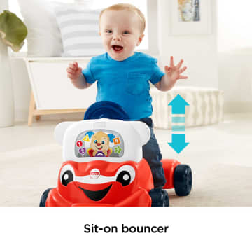 Fisher-Price Laugh & Learn 3-In-1 Smart Car Interactive Infant Walker & Toddler Ride-On Toy