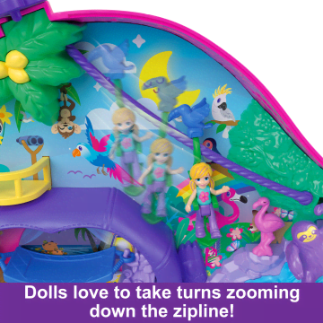 Polly Pocket Dolls And Playset, Travel Toys, Sloth Family 2-in-1 Purse Compact - Image 5 of 6