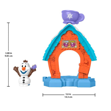 Disney Frozen Olaf's Cocoa Cafe Little People Portable Playset With Figure For Toddlers