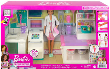 Barbie Careers Fast Cast Clinic Playset, Brunette Barbie Doctor Doll