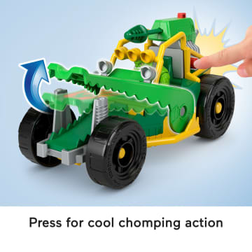 Imaginext DC Super Friends Killer Croc Figure & Toy Car Buggy, 3 Pieces, Preschool Toys - Imagem 3 de 6