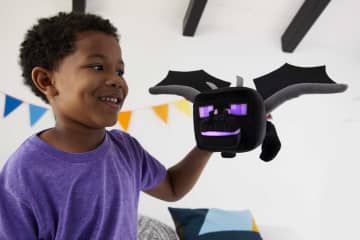Minecraft Ender Dragon Plush Figure, Stuffed Animal With Lights And Sounds - Imagen 2 de 6