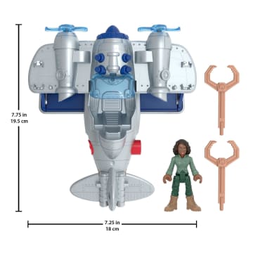 Imaginext Jurassic World Dominion Kayla Watts Figure & Toy Plane, Air Tracker, 4 Pieces - Image 5 of 6