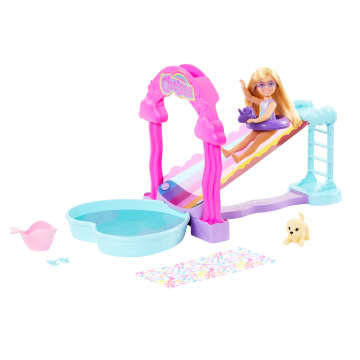 Barbie Chelsea Rainbow “Raining” Water Slide Toy Playset With Doll, Pup, & Accessories - Image 1 of 5