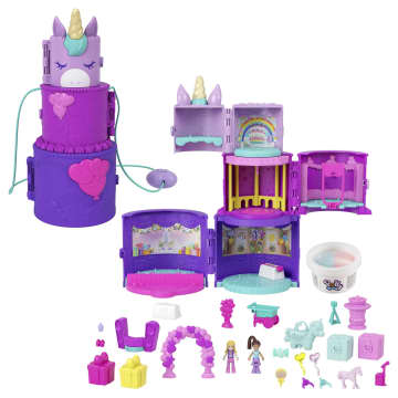 Polly Pocket Spin 'n Surprise Birthday, Unicorn theme, 25 Accessories