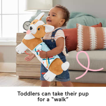 Fisher-Price 3-In-1 Puppy Tummy Wedge Plush With Teether Rattle & Mirror Toys For Infants