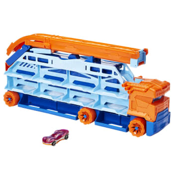 Hot Wheels City Ultimate Hauler, Transforms into a T-Rex with Race