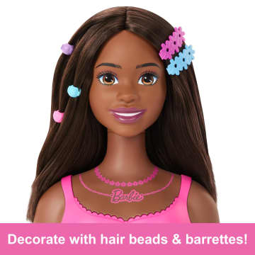 Barbie Doll Styling Head, Brown Hair With 20 Colorful Accessories