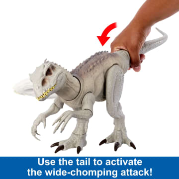 Jurassic World Camouflage 'n Battle indominus Rex Action Figure Toy With Lights, Sound & Motion - Imagen 4 de 6