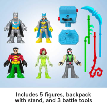 Imaginext DC Super Friends Batman Battle Multipack, 9-Piece Figure Set With Lights For Preschool Kids