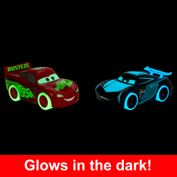 Disney And Pixar Cars Track Talkers Glow Racers Lightning Mcqueen & Jackson Storm 2-Pack - Imagem 2 de 3