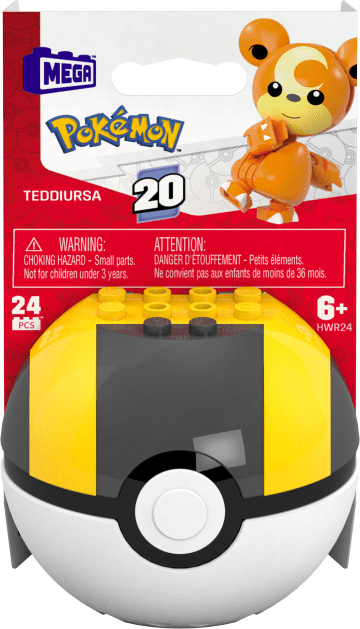 MEGA Pokémon Teddiursa Building Toy Kit, Poseable Action Figure (24 Pieces) For Kids - Imagen 6 de 6