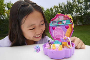 Polly Pocket Something Sweet Cupcake Compact Playset With 2 Micro Dolls, 13 Accessories & 5 Features