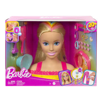 Barbie Styling Head Muñeca Arcoíris Neon Rubia