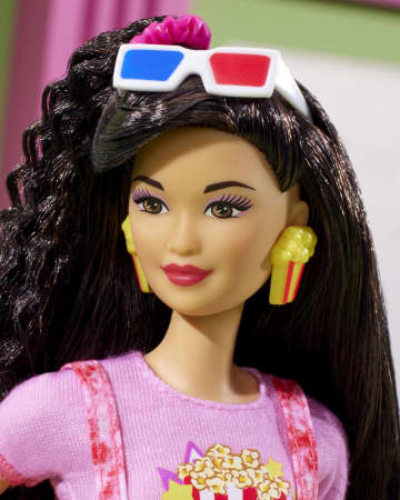 Barbie Doll, Black Hair, 80s-Inspired Movie Night, Barbie Rewind