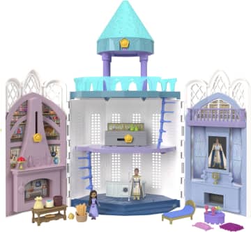 Disney's Wish Rosas Castle Dollhouse Playset With 2 Posable Mini Dolls, Star Figure, 20 Accessories, Light-Up Projection Dome & More - Image 1 of 6
