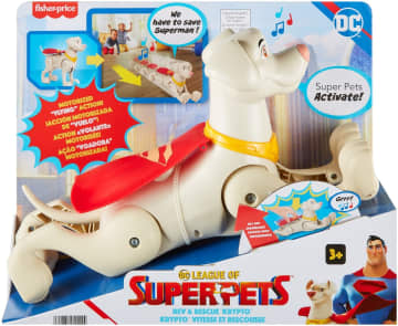 Fisher-Price DC League Of Super-Pets Krypto Toy With Sounds Phrases & Motorized Motion, Rev & Rescue