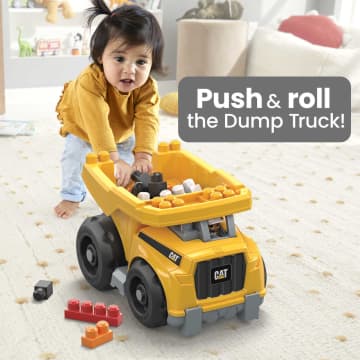 MEGA BLOKS Fisher-Price Building Toy Blocks Cat Large Dump Truck (25 Pieces) For Toddler