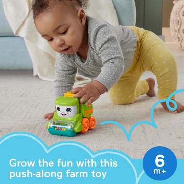 Fisher-Price Rollin’ Tractor Push-Along Toy Vehicle For Infants With Fine Motor Activities - Image 2 of 6