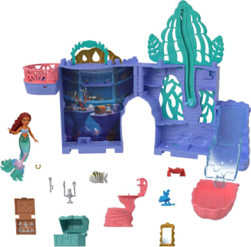 Disney A Pequena Sereia Conjunto de Brinquedo Grotto de Ariel Sereia Empilhável