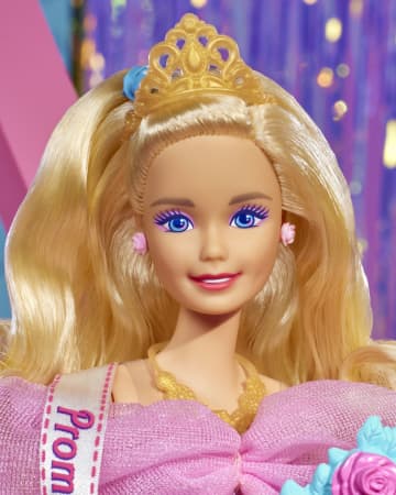 Barbie Doll, Curly Blonde Hair, 80s-Inspired Prom Night, Barbie Rewind Series, Prom Queen, Nostalgic Collectibles And Gifts