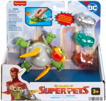 Fisher-Price DC League Of Super-Pets Power Spin Merton Figure & Accessory Set, 4 Pieces
