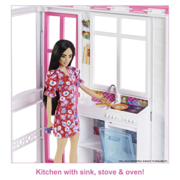 Barbie Dollhouse With 2 Levels & 4 Play Areas
