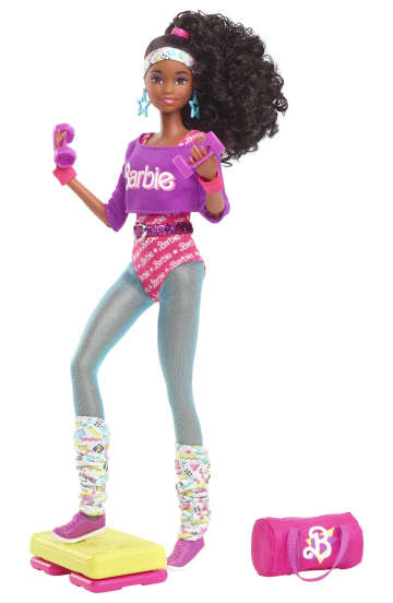 Barbie Rewind 80s Edition Workin’ Out Doll (11.5-in Brunette) With Fashion & Accessories