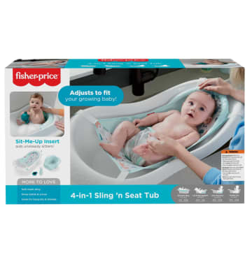 Fisher-Price 4-In-1 Sling 'n Seat Baby Bath Tub  Pacific Pebble