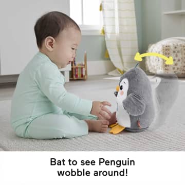 Fisher-Price Plush Tummy Time Toy, Flap & Wobble Penguin, Newborn Musical Toy - Imagem 4 de 6