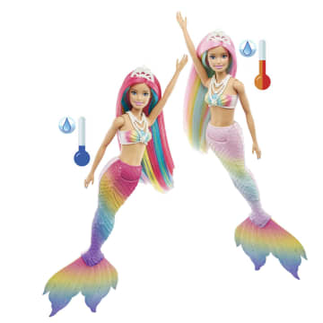 Barbie Fantasía Muñeca Sirena Arcoíris Mágico