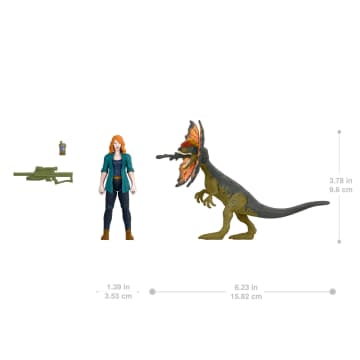 Jurassic World Dominion Human & Dino Pack Claire & Dilophosaurus, 4 Years & Up